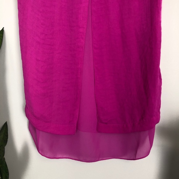 Rebecca Taylor Double Layer Aerin Top Fuchsia - Picture 8 of 11